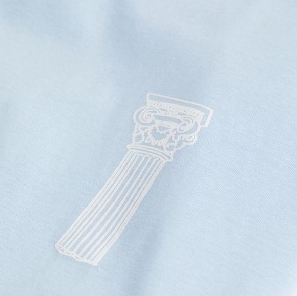 H&M Renaissance Aesthetic Statue Michelangelo | Baby Blue & White| T-Shirt - Picture 3 of 9